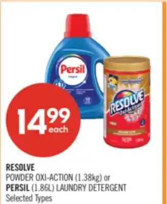 Shoppers Drug Mart RESOLVE POWDER OXI-ACTION (1.38kg) or PERSIL (1.86L) LAUNDRY DETERGENT offer