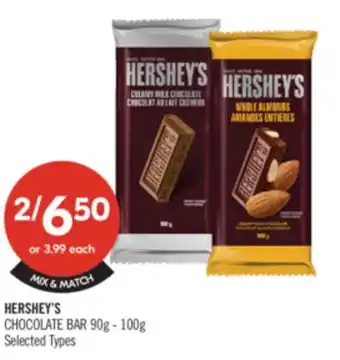 Shoppers Drug Mart HERSHEY'S CHOCOLATE BAR offer