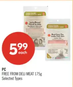 Shoppers Drug Mart PC FREE FROM DELI MEAT offer