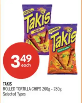 Shoppers Drug Mart TAKIS ROLLED TORTILLA CHIPS offer