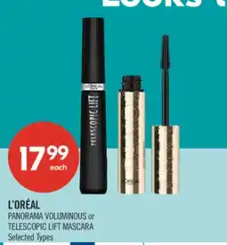 Shoppers Drug Mart L'ORÉAL PANORAMA VOLUMINOUS or TELESCOPIC LIFT MASCARA offer