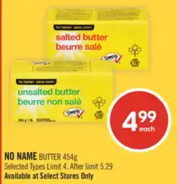 Shoppers Drug Mart NO NAME BUTTER 454g offer