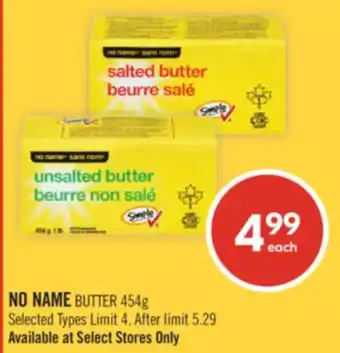 Shoppers Drug Mart NO NAME BUTTER 454g offer