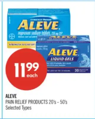 Shoppers Drug Mart ALEVE PAIN RELIEF PRODUCTS offer