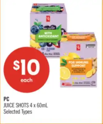Shoppers Drug Mart PC JUICE SHOTS offer