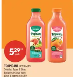 Shoppers Drug Mart TROPICANA BEVERAGES offer