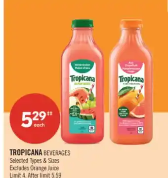 Shoppers Drug Mart TROPICANA BEVERAGES offer