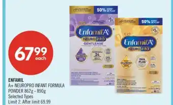 Shoppers Drug Mart ENFAMIL A+ NEUROPRO INFANT FORMULA POWDER offer
