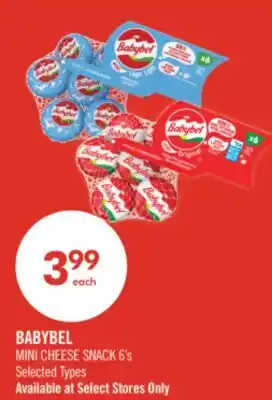 Shoppers Drug Mart BABYBEL MINI CHEESE SNACK 6's offer