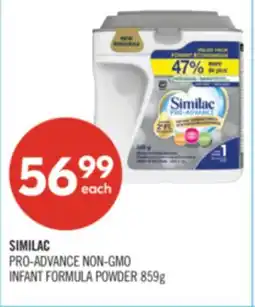 Shoppers Drug Mart SIMILAC PRO-ADVANCE NON-GMO INFANT FORMULA POWDER offer