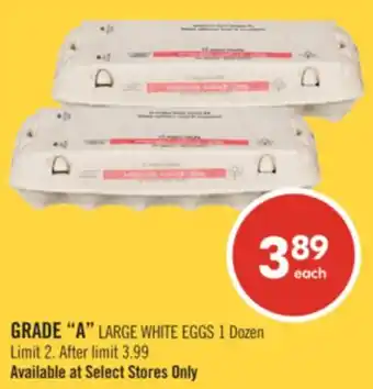 Shoppers Drug Mart GRADE A LARGE WHITE EGGS offer