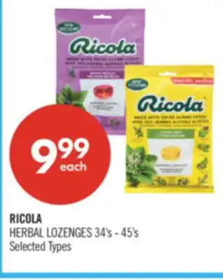 Shoppers Drug Mart RICOLA HERBAL LOZENGES offer