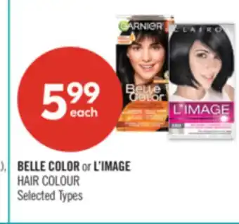 Shoppers Drug Mart BELLE COLOR or L'IMAGE HAIR COLOUR offer