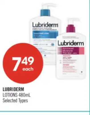 Shoppers Drug Mart LUBRIDERM LOTIONS offer
