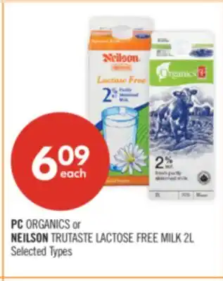 Shoppers Drug Mart PC ORGANICS or NEILSON TRUTASTE LACTOSE FREE MILK 2L offer