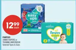 Shoppers Drug Mart PAMPERS JUMBO DIAPERS or TRAINING UNDERWEAR offer