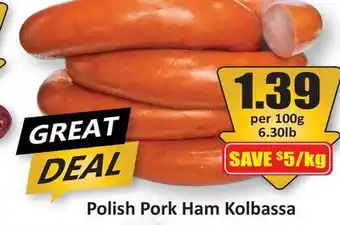 Starsky Polish Pork Ham Kolbassa offer
