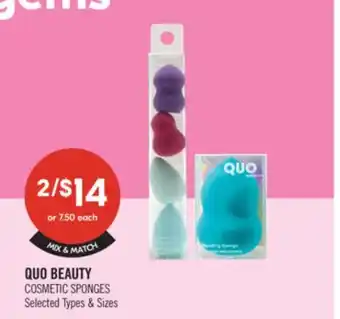Shoppers Drug Mart QUO BEAUTY COSMETIC SPONGES offer