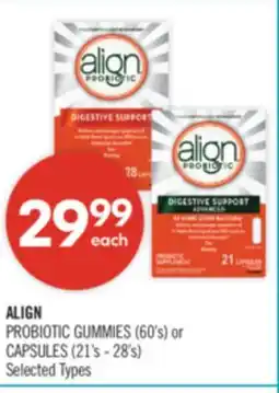 Shoppers Drug Mart ALIGN PROBIOTIC GUMMIES (60's) or CAPSULES (21's - 28's) offer
