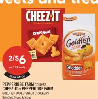 Shoppers Drug Mart PEPPERIDGE FARM COOKIES, CHEEZ-IT or PEPPERIDGE FARM GOLDFISH BAKED SNACK CRACKERS offer