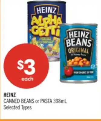 Shoppers Drug Mart HEINZ CANNED BEANS or PASTA offer