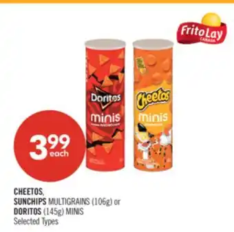 Shoppers Drug Mart CHEETOS, SUNCHIPS MULTIGRAINS (106g) or DORITOS (145g) MINIS offer