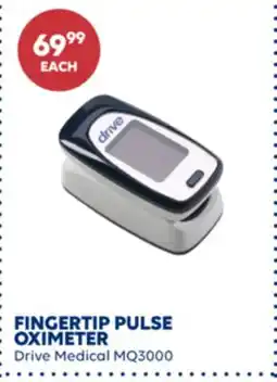 Wellwise by Shoppers Drive Medical MQ3000 FINGERTIP PULSE OXIMETER offer