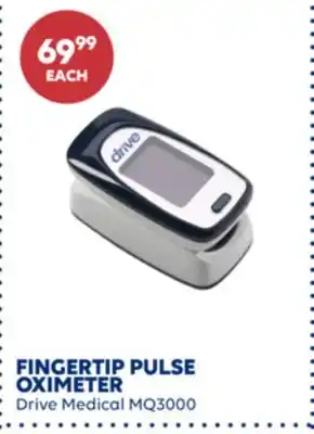 Wellwise by Shoppers Drive Medical MQ3000 FINGERTIP PULSE OXIMETER offer