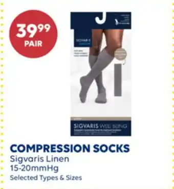 Wellwise by Shoppers Sigvaris Linen COMPRESSION SOCKS offer