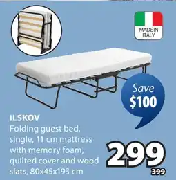 JYSK ILSKOV Folding guest bed offer