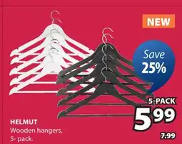 JYSK HELMUT Wooden hangers offer
