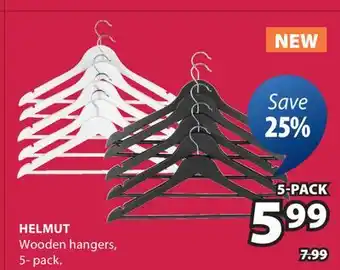JYSK HELMUT Wooden hangers offer