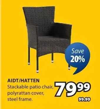 JYSK AIDT / HATTEN Stackable patio chair offer