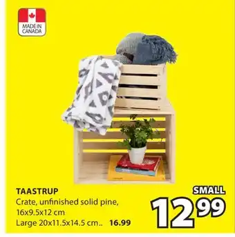 JYSK TAASTRUP Crate, unfinished solid pine offer