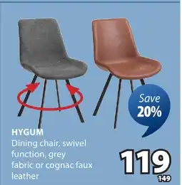 JYSK HYGUM Dining chair offer
