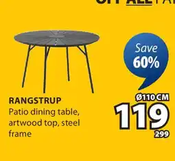 JYSK RANGSTRUP Patio dining table offer