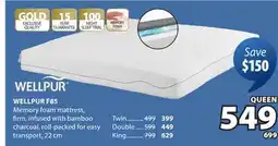 JYSK WELLPUR F85 Memory foam mattress offer