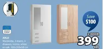 JYSK ARLO Wardrobe offer