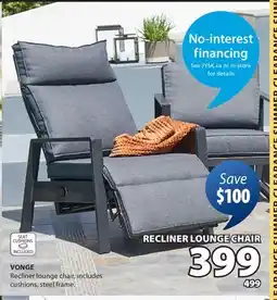 JYSK VONGE Recliner lounge chair offer