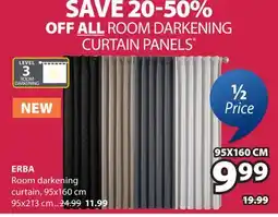 JYSK ERBA Room darkening curtain offer