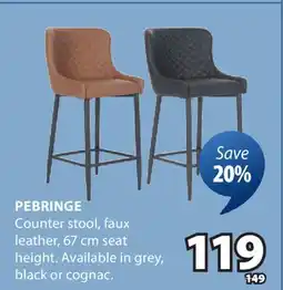 JYSK PEBRINGE Counter stool offer