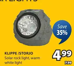 JYSK KLIPPE / STORJO Solar rock light offer