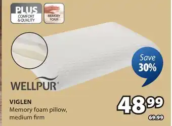 JYSK VIGLEN Memory foam pillow offer