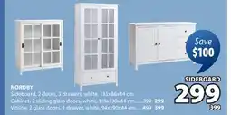 JYSK NORDBY Sideboard, 2 doors, 3 drawers, white offer