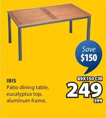 JYSK IBIS Patio dining table offer