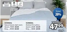 JYSK SUNNDAL Natural duvet offer