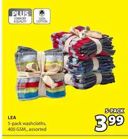 JYSK LEA 5-pack washcloths offer