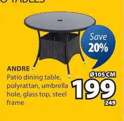 JYSK ANDRE Patio dining table offer