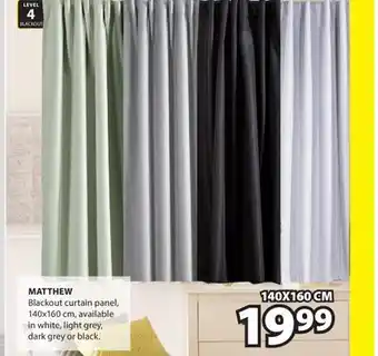 JYSK MATTHEW Blackout curtain panel offer
