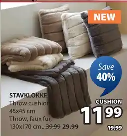 JYSK STAVKLOKKE Throw cushion offer